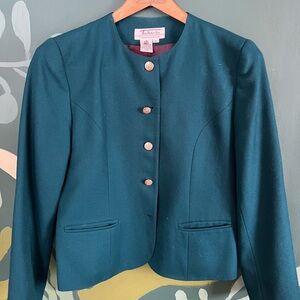 Teal Wool Blazer